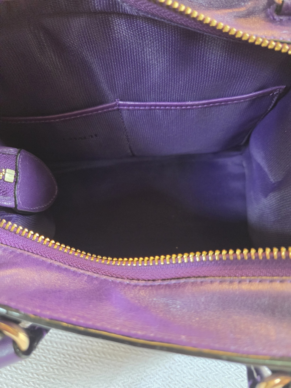 COACH Purple Leather Crosby Carryall - Picture 11 of 15